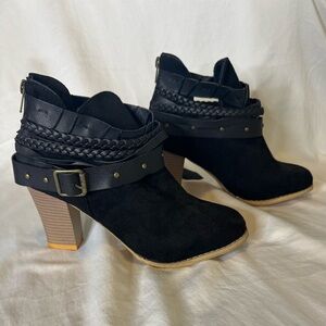 Black Braided Ankle Boots only worn once**